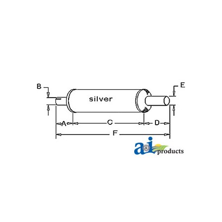 A & I Products Muffler 27" x7" x7" A-10A17881